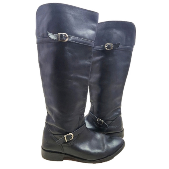 Frye Shoes - FRYE Shirley 77745 Riding EquestrianTall Black Leather Size 8